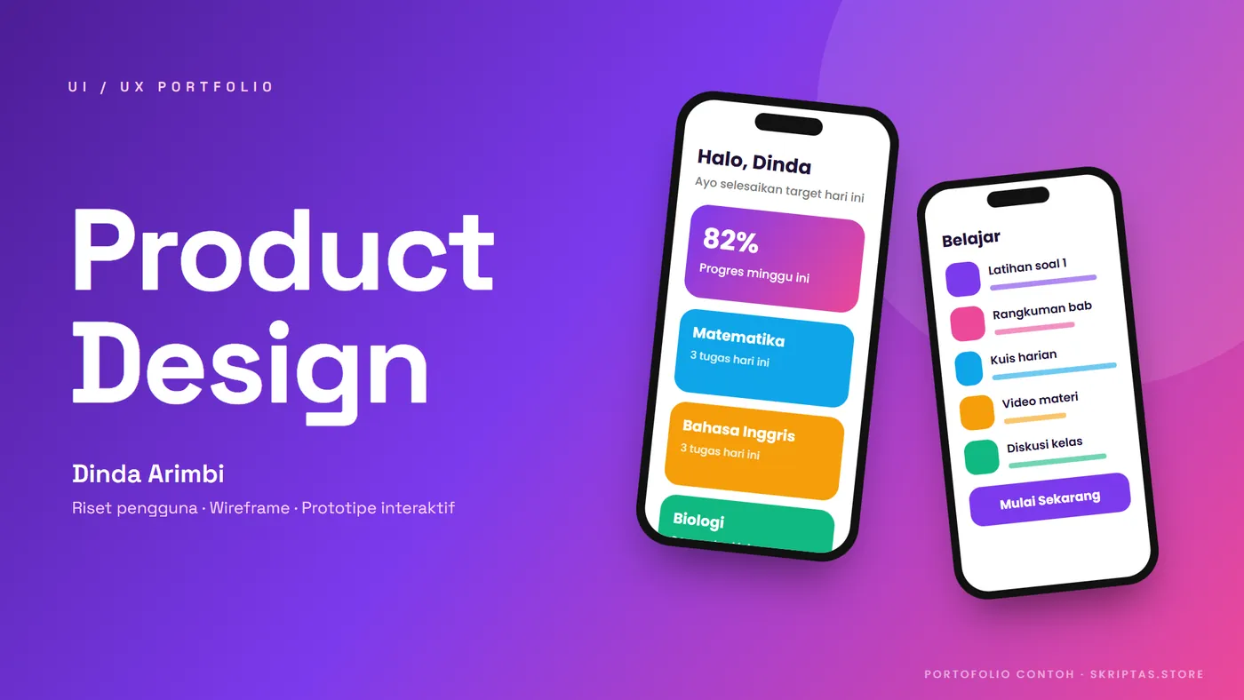 Contoh dokumen portofolio ui/ux, sampul (karya contoh)