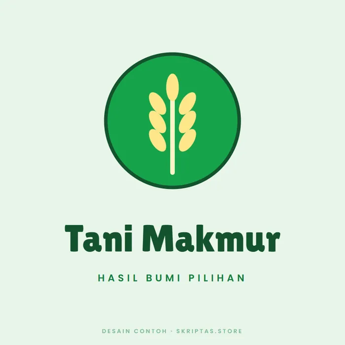 Contoh logo untuk hasil tani (nama usaha fiktif)