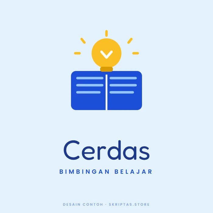 Contoh logo untuk bimbingan belajar (nama usaha fiktif)