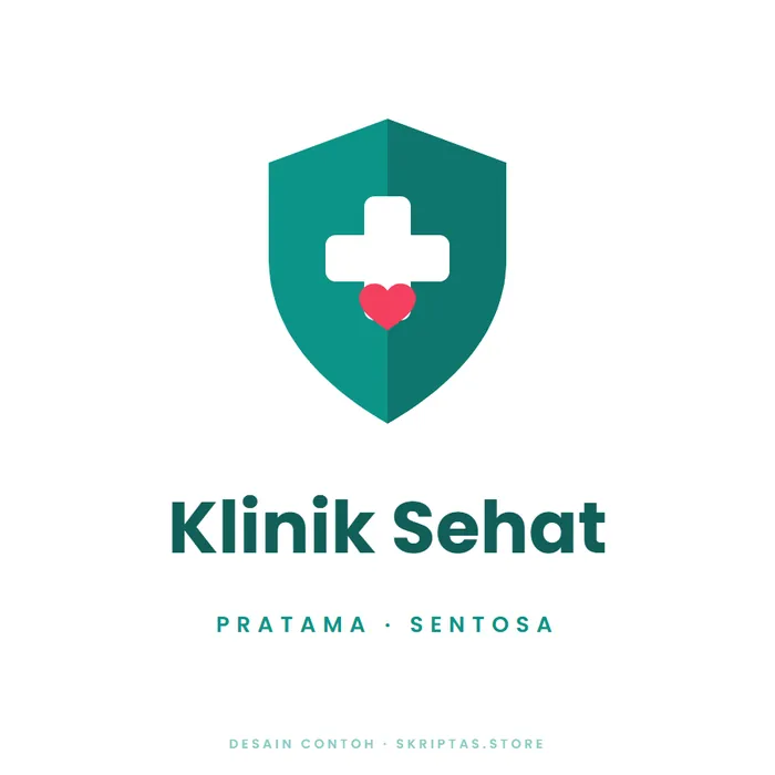 Contoh logo untuk klinik (nama usaha fiktif)
