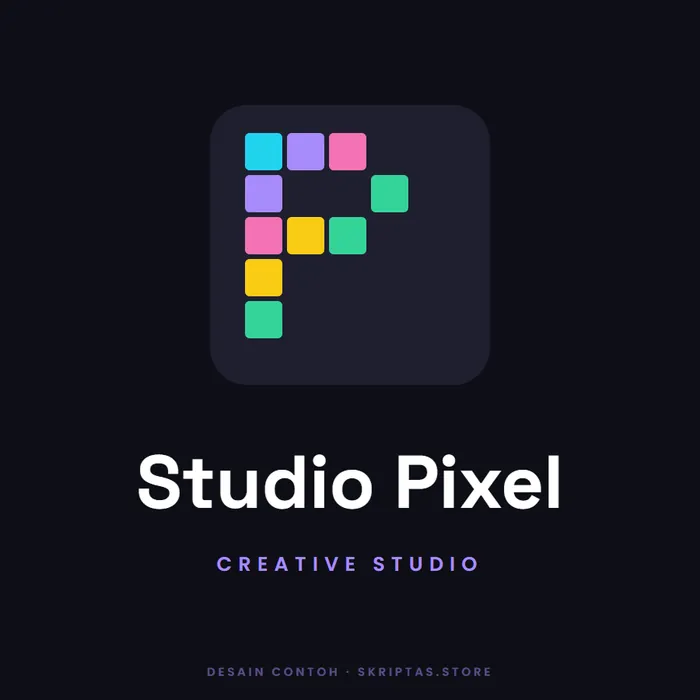 Contoh logo untuk studio kreatif (nama usaha fiktif)