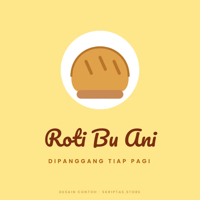 Contoh logo untuk toko roti (nama usaha fiktif)