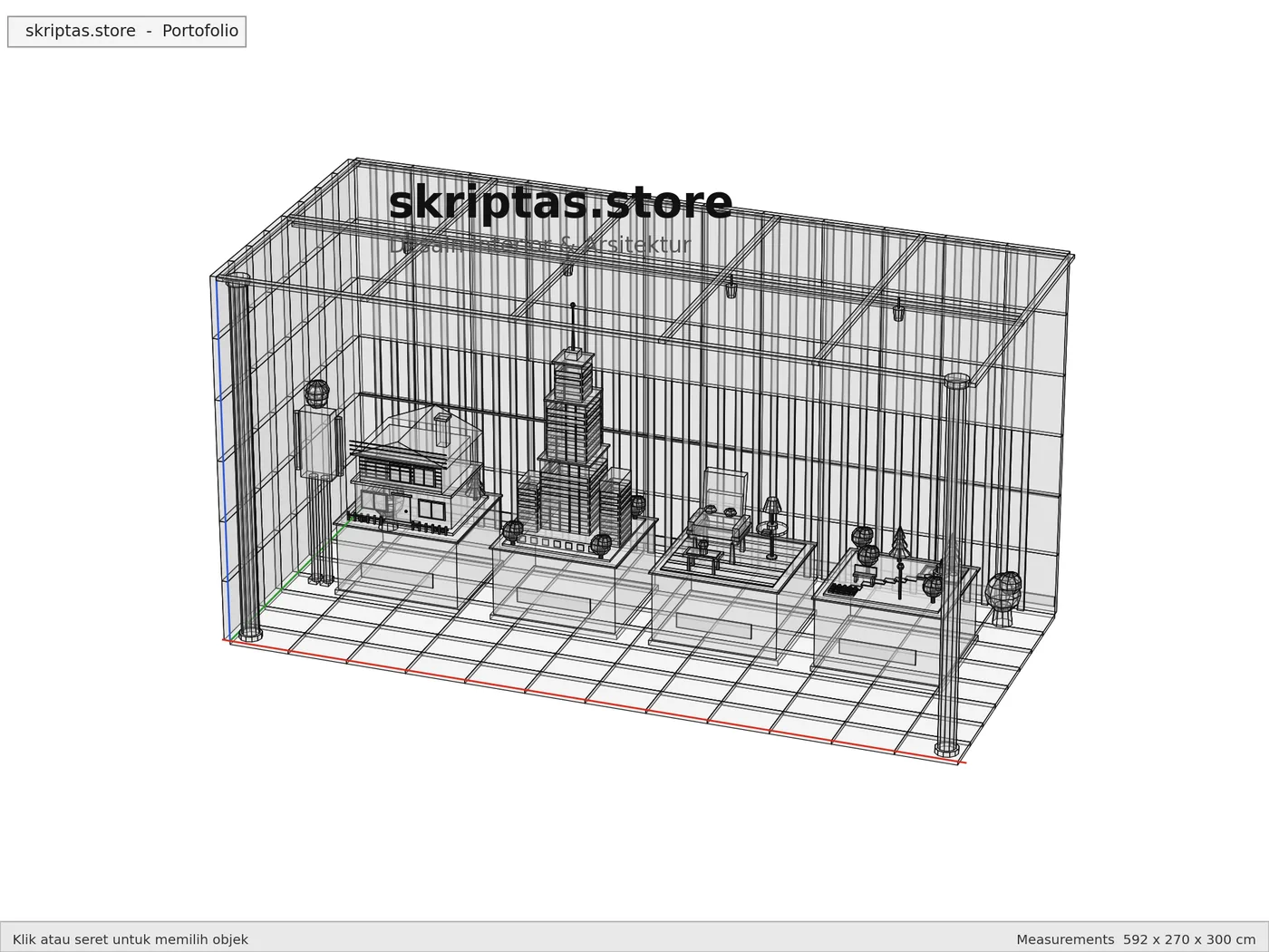 Render 3D SketchUp: X-Ray, karya skriptas.store