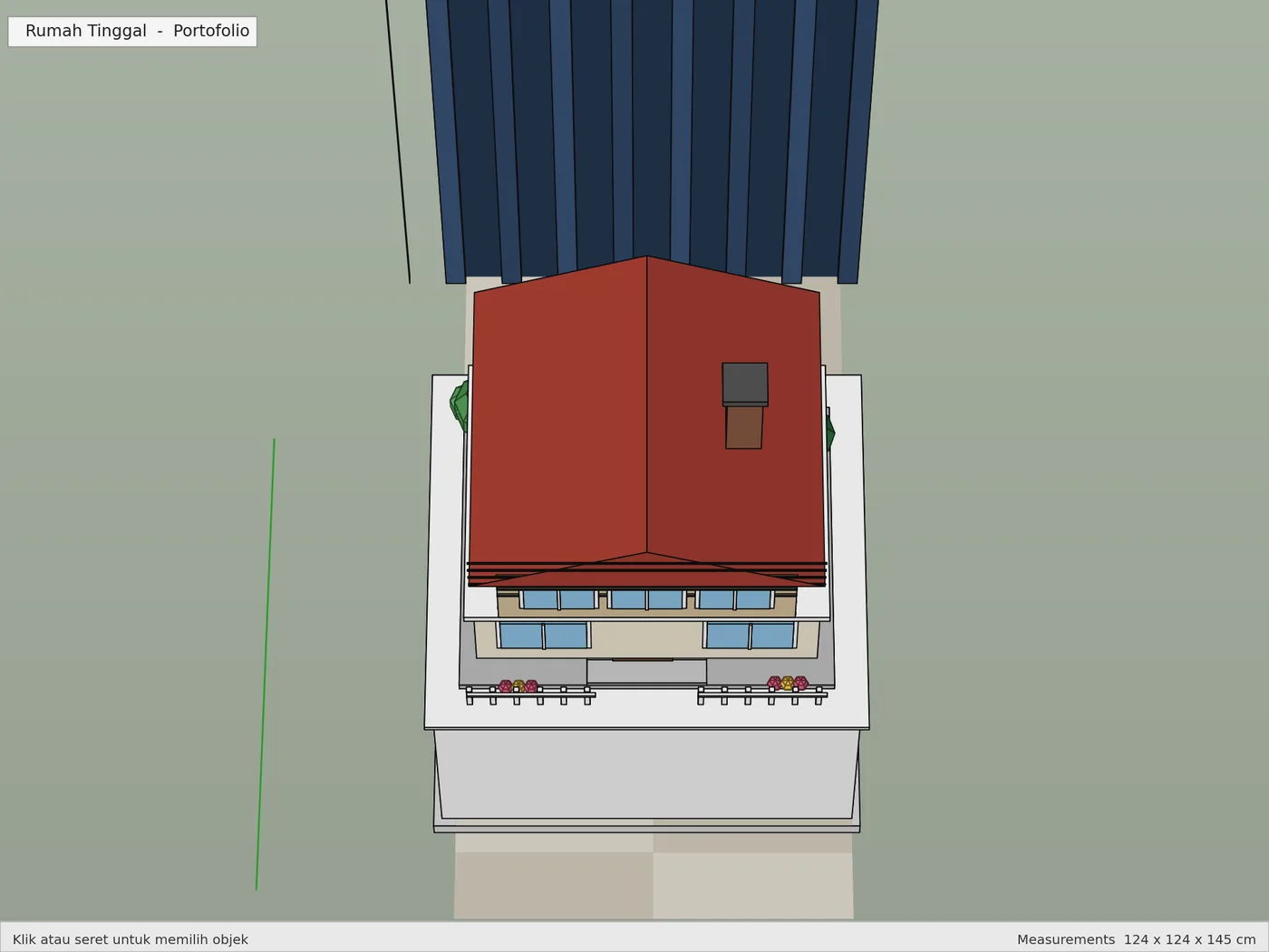 Render 3D SketchUp: Rumah Tinggal Atas, karya skriptas.store