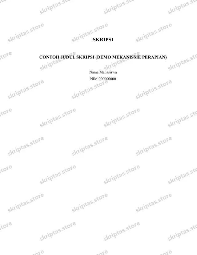 Contoh hasil pengerjaan Microsoft Word di portofolio Skriptas