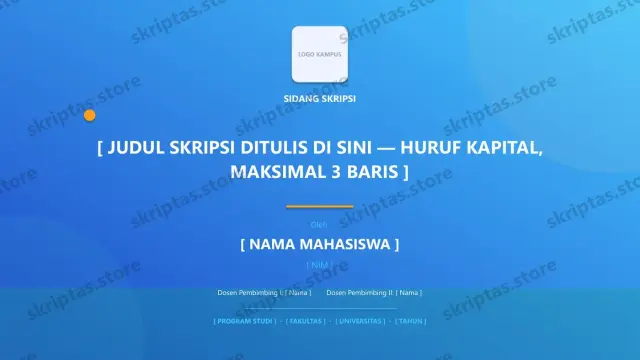 Contoh hasil pengerjaan Microsoft PowerPoint di portofolio Skriptas