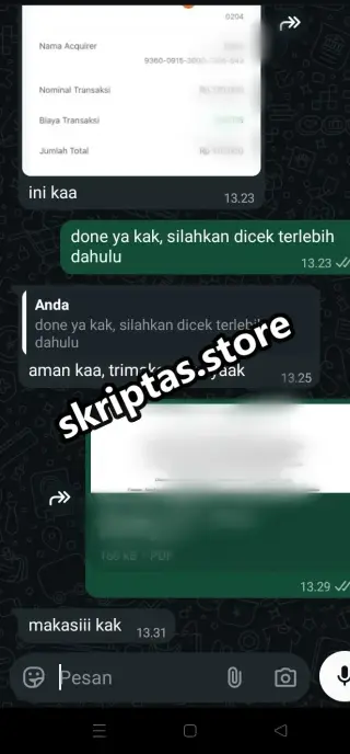 Bukti testimoni pelanggan Skriptas 59