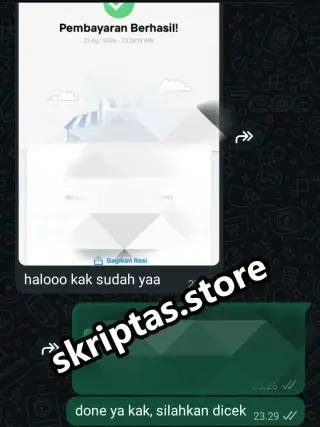 Bukti testimoni pelanggan Skriptas 57
