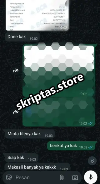 Bukti testimoni pelanggan Skriptas 53