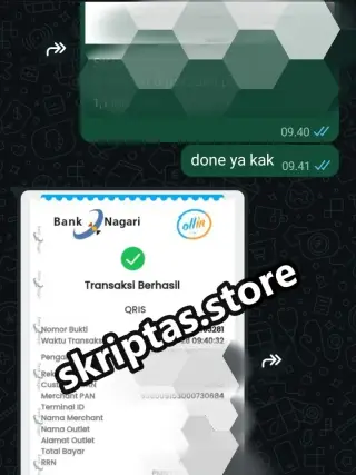 Bukti testimoni pelanggan Skriptas 50