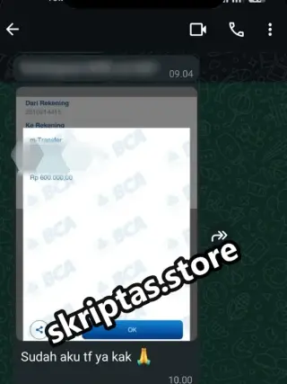 Bukti testimoni pelanggan Skriptas 48