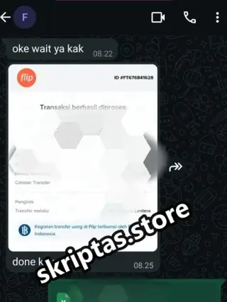 Bukti testimoni pelanggan Skriptas 47