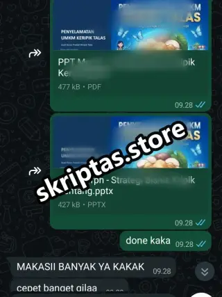Bukti testimoni pelanggan Skriptas 39