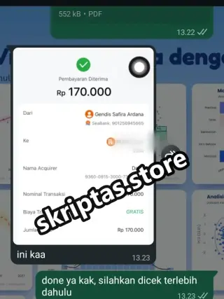 Bukti testimoni pelanggan Skriptas 31