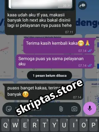 Bukti testimoni pelanggan Skriptas 26