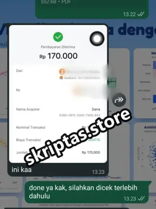 Bukti testimoni pelanggan Skriptas 25