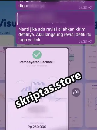 Bukti testimoni pelanggan Skriptas 16