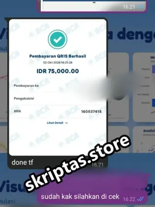 Bukti testimoni pelanggan Skriptas 15