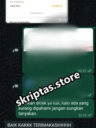 Bukti testimoni pelanggan Skriptas 13