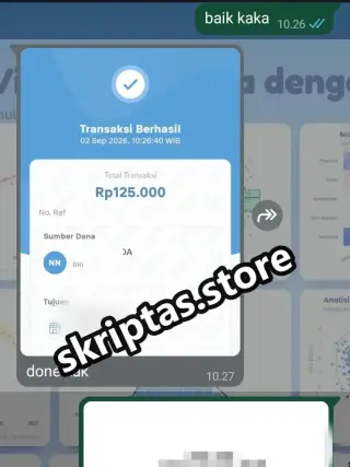 Bukti testimoni pelanggan Skriptas 7