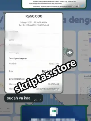 Bukti testimoni pelanggan Skriptas 5
