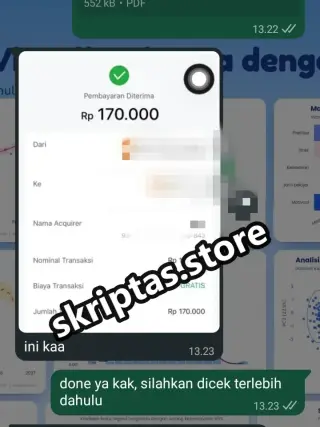 Bukti testimoni pelanggan Skriptas 1